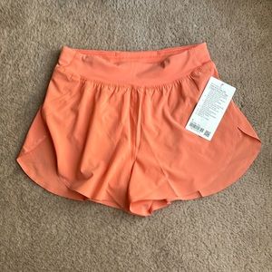 NWT lululemon Fast & Free HR Short 3” in Coral Kiss Size 6